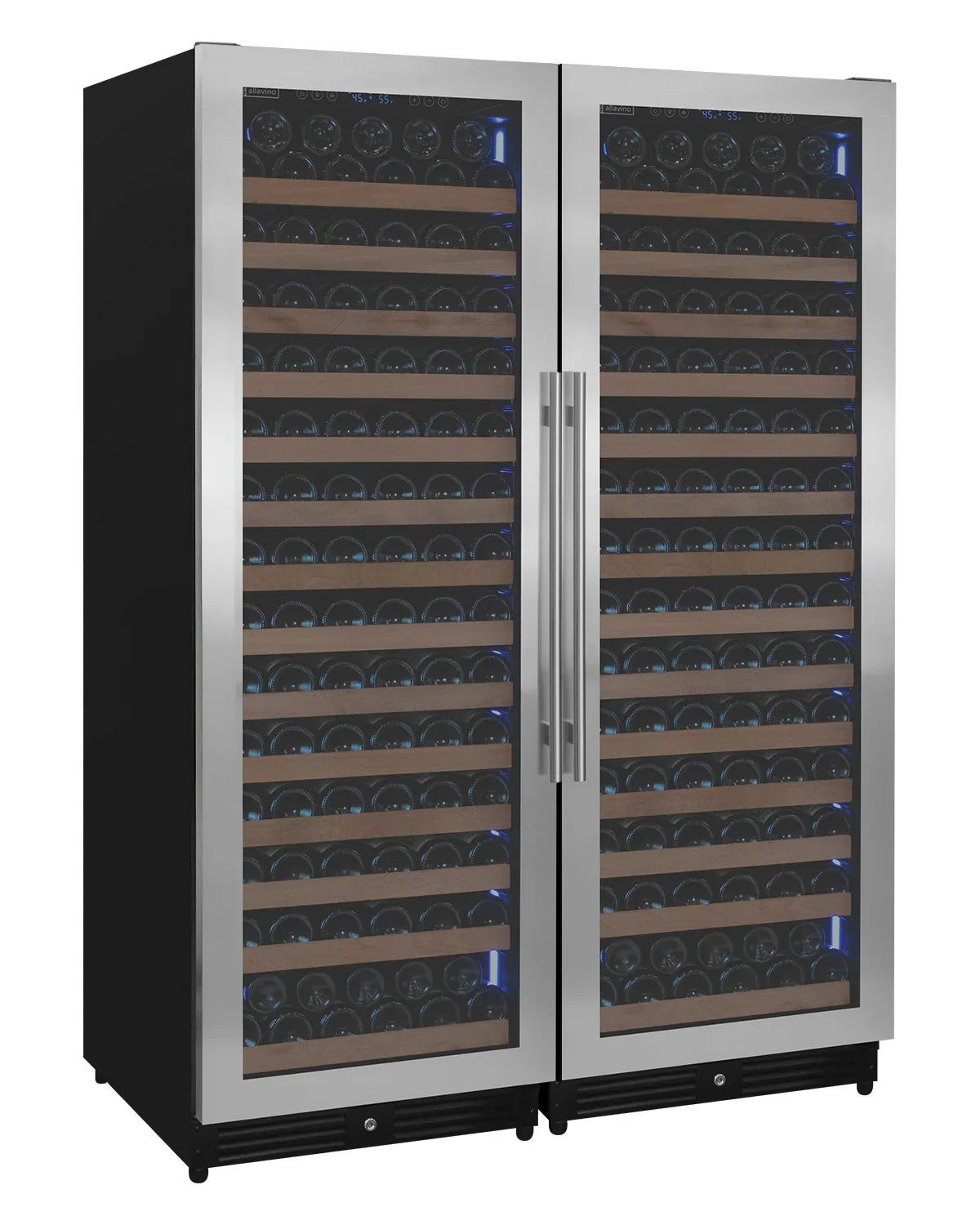 Allavino Reserva Series 308 Bottle 71" Tall Stainless Steel Side-by-Side Wine Refrigerator