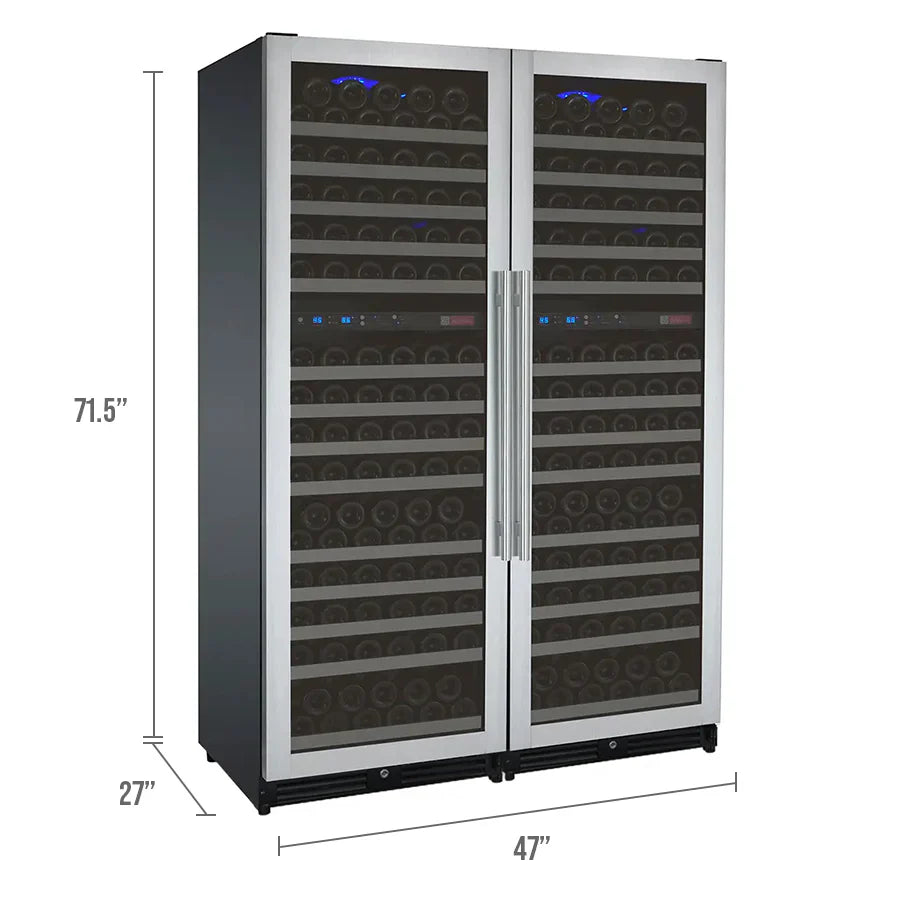 Allavino 47" Wide FlexCount II Tru-Vino Stainless Steel Side-by-Side Wine Refrigerator