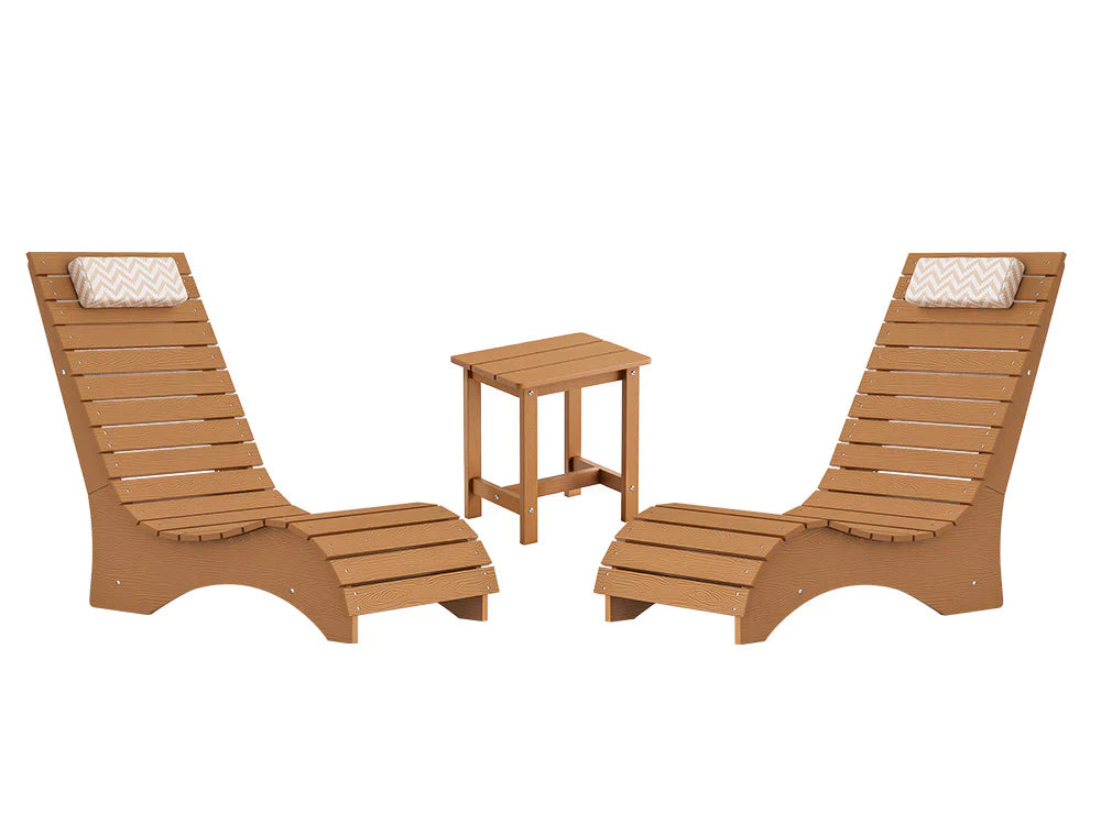 AquaCurve™ AquaWave Pool Loungers in Water for Compact Tanning Ledges with Side Table