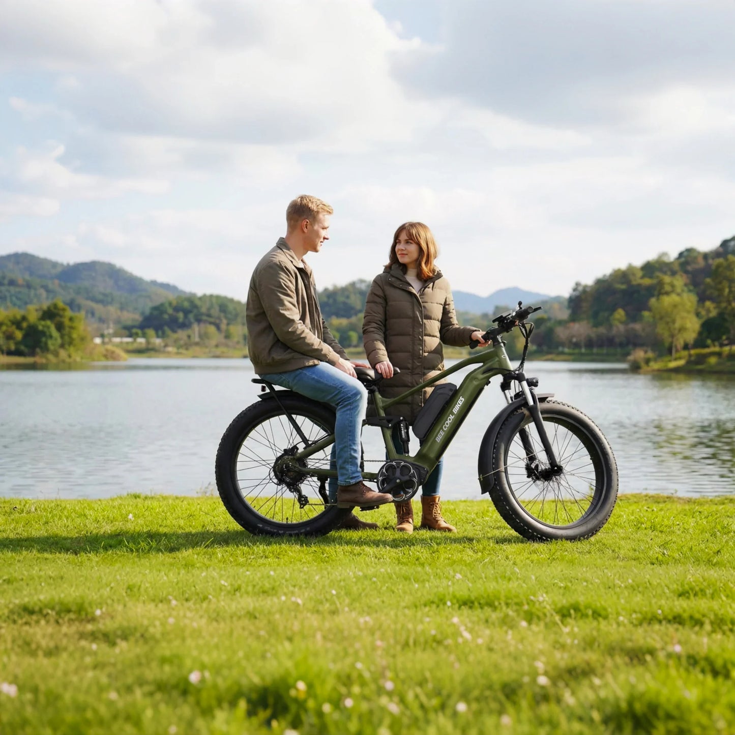 Bee Voyager Dual Batteries Soft Tail Electric Bike