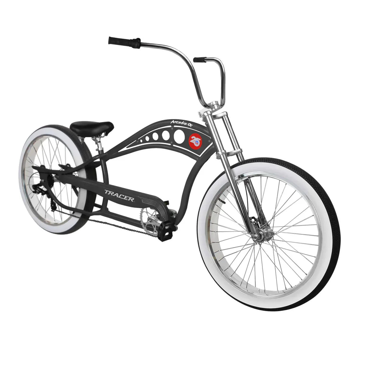 Tracer Arcadia GT7 26” Chopper Cruiser Stretch Bike 7 Speed