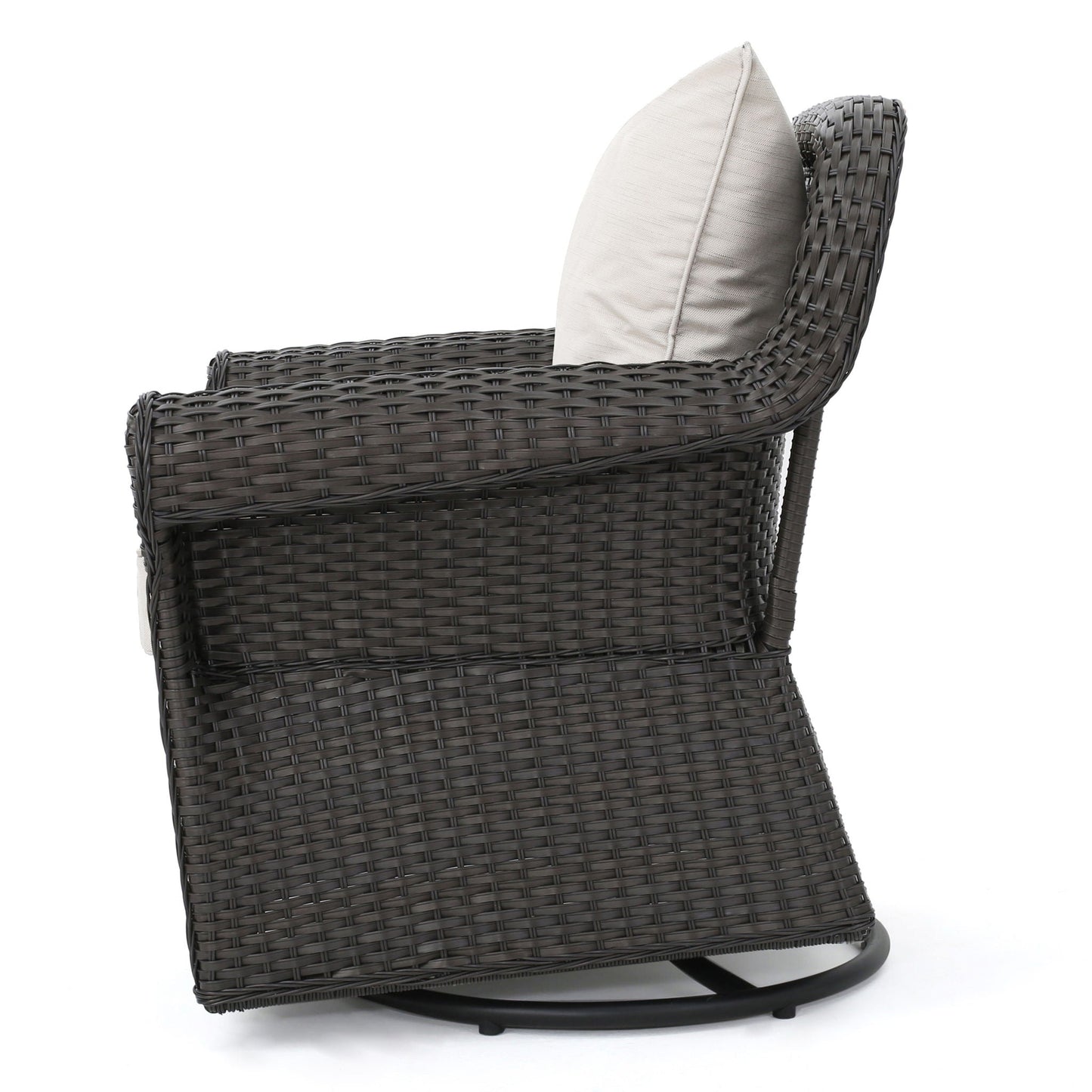 Amaya Outdoor Swivel Rocker Chair with Water Resistant Cushions