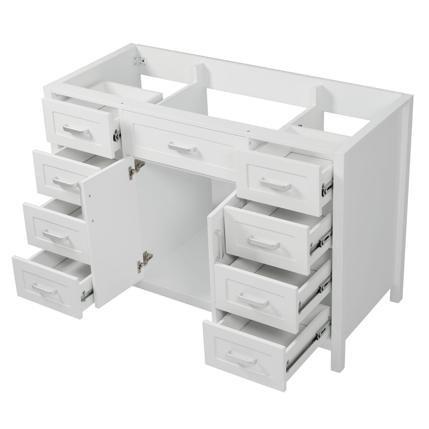 Bathroom Vanity Cabinet with 2 Soft Close Doors and 8 Drawers