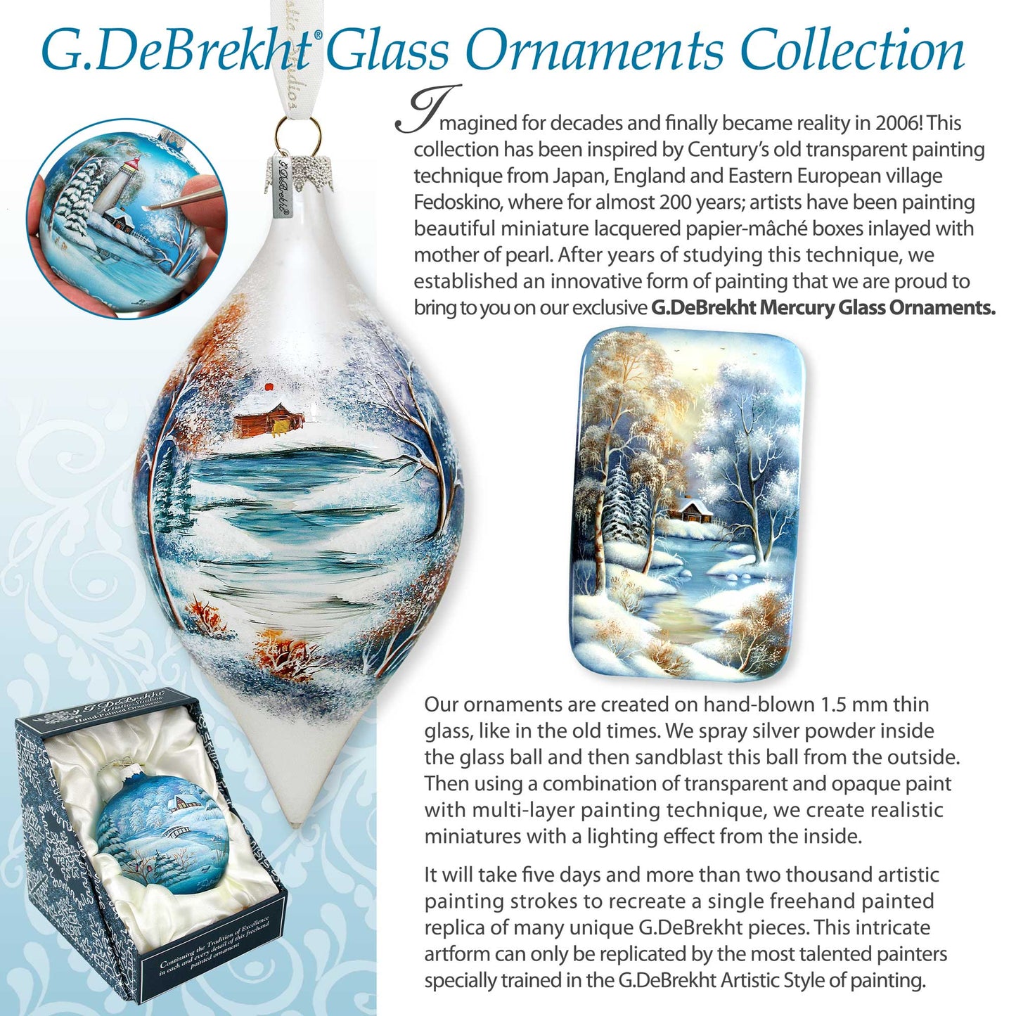 Cherished Moments Lg Glass Ornament by G. Debrekht - Christmas Decor - 73931