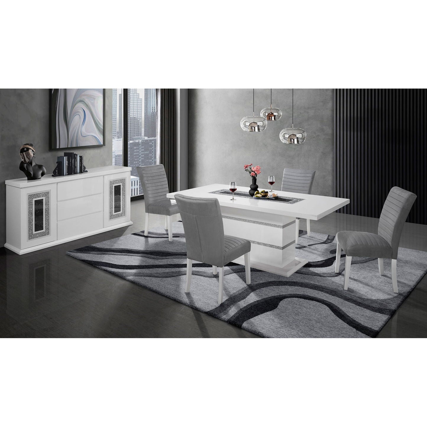 Ariya - Buffet With Clear Glass Inlay