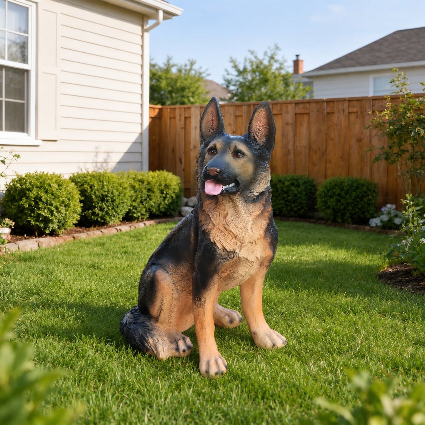 Outdoor Dog Statues German Shepherd Dog Statue for Garden