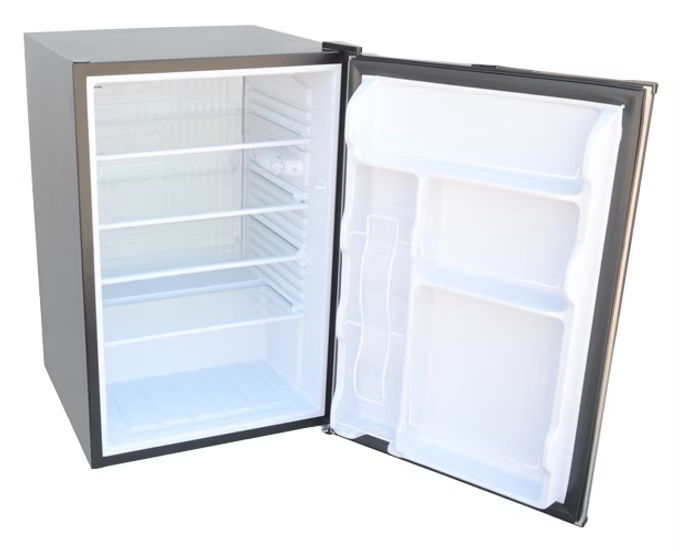 Built-In Outdoor Kitchen Refrigerator with Temp Control Soda Rack and Lights