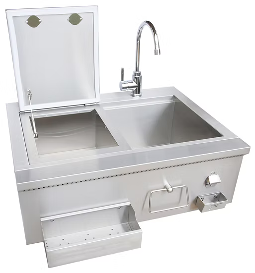 30" Built-In Bartender Cocktail Station With Sink Bottle Opener and Ice Chest