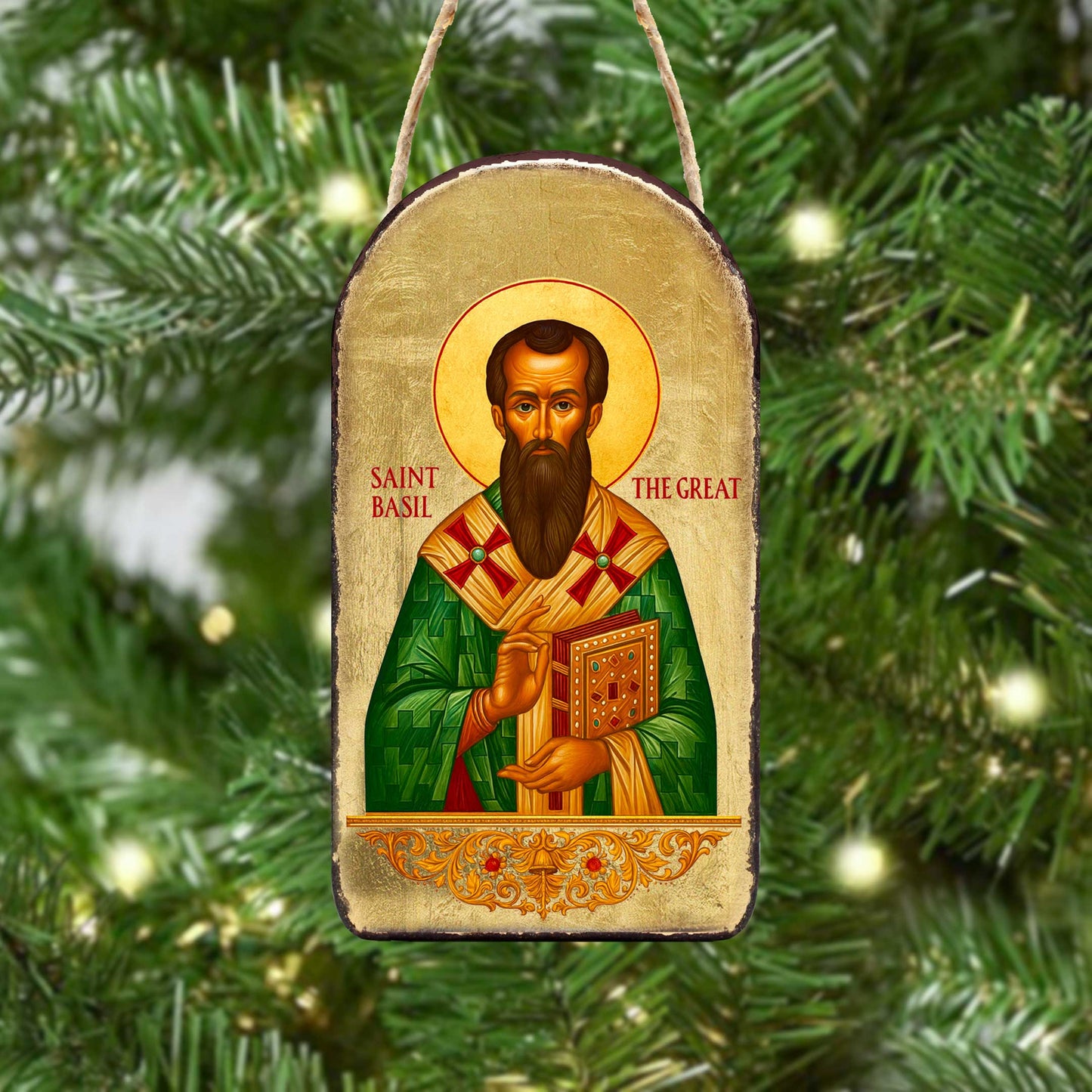 Saint Basil Religious Christian Sacred Icon Ornament - Inspirational Icon Décor - 87053