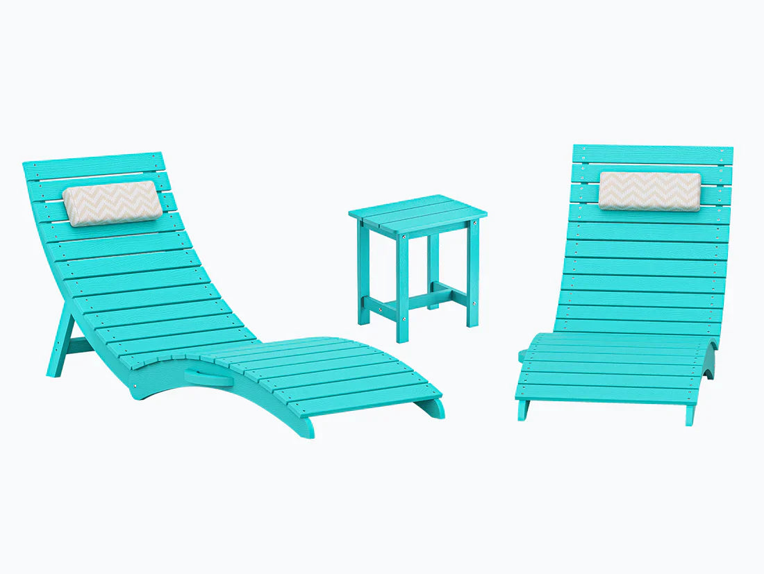 AquaCurve™ AquaWave Pre-Assembled Folding Pool Lounge Chair for Tanning Ledge