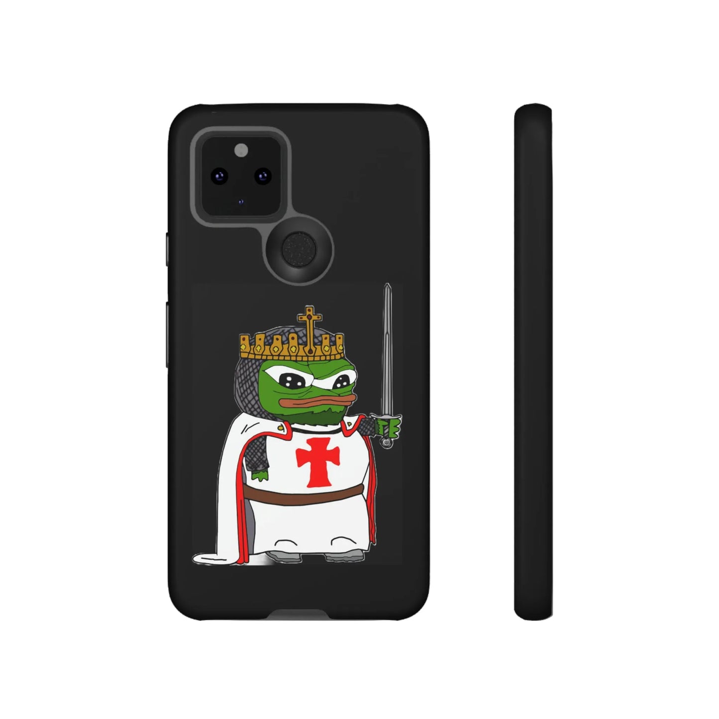 Crusader Pepe Cell Phone Case - Deus Vult Knight Phone Cover - 4LibertyShop.com