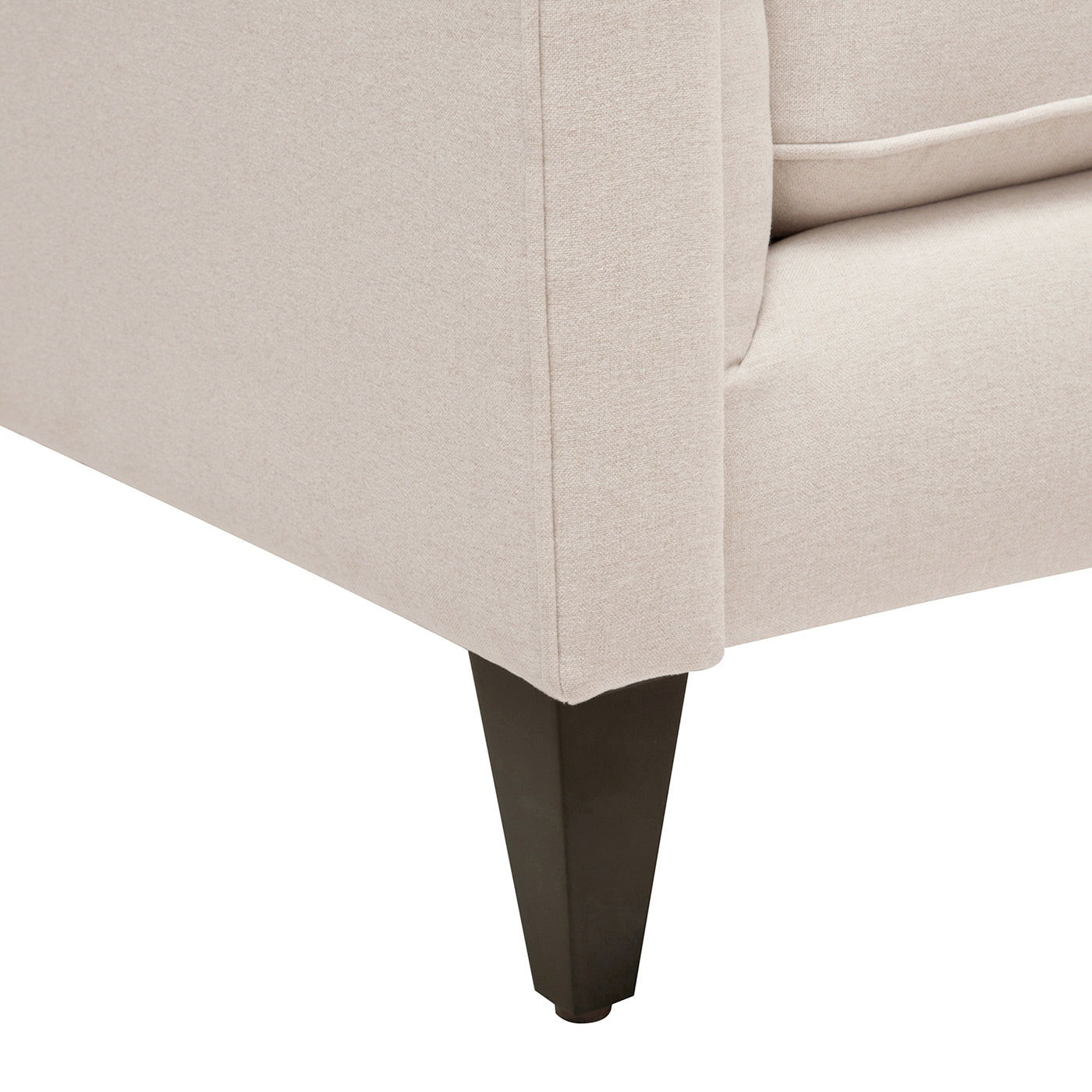 Jack 84' Modern Tuxedo Tufted Sofa, Sky Neutral Beige Polyester
