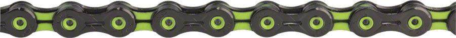 KMC DLC 11 Chain - 11-Speed 118 Links Black/Green
