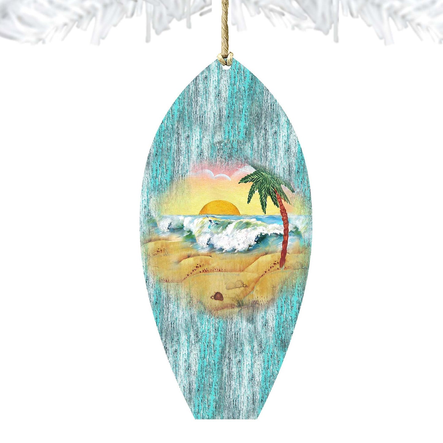 Surfboard Wooden Ornaments by G. DeBrekht - Coastal Holiday Decor - 8198522