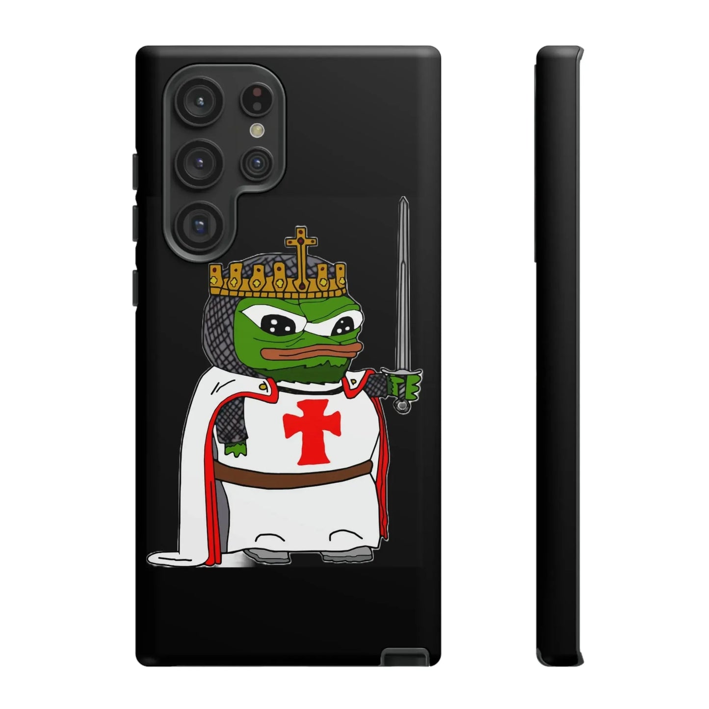Crusader Pepe Cell Phone Case - Deus Vult Knight Phone Cover - 4LibertyShop.com