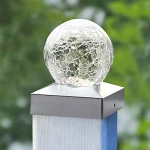 Solar Post Lights - Outdoor Post Cap Light for Fence Deck or Patio Garden Decoration Solar Powered Caps, LED Lighting, Lamp Fits 4x4 in - Warm White 4 Pack