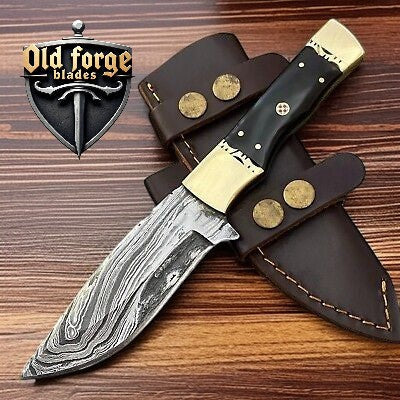 CUSTOM HAND FORGED DAMASCUS STEEL HUNTING FULL TANG EDC – Damascus Knives eBay