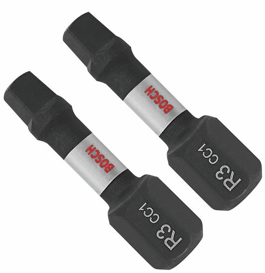 BOSCH ITDSQ3102 2 pc. Driven 1 In. Impact Square #3 Insert Bits