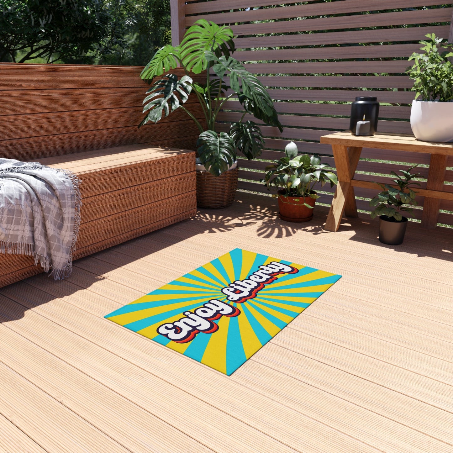 Enjoy Liberty Retro Outdoor Rug