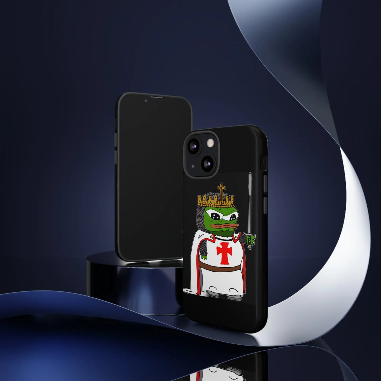 Crusader Pepe Cell Phone Case - Deus Vult Knight Phone Cover - 4LibertyShop.com