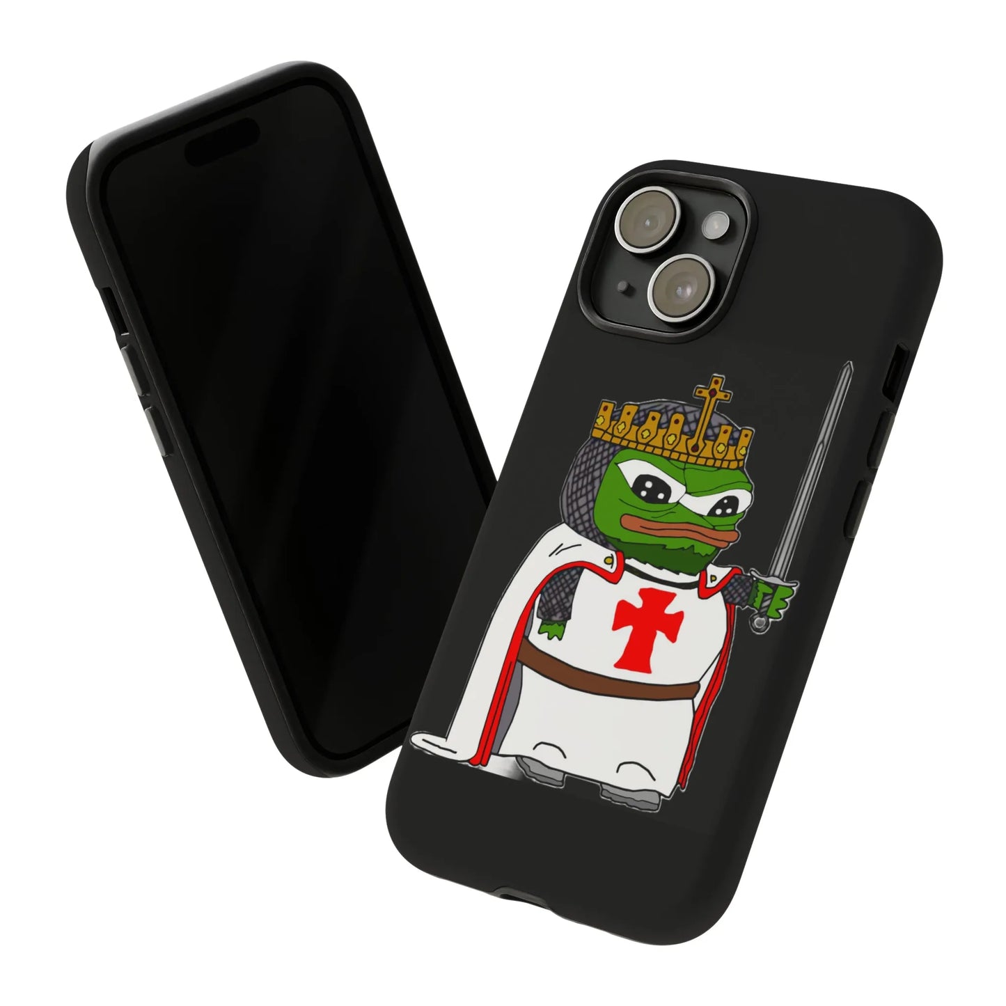 Crusader Pepe Cell Phone Case - Deus Vult Knight Phone Cover - 4LibertyShop.com