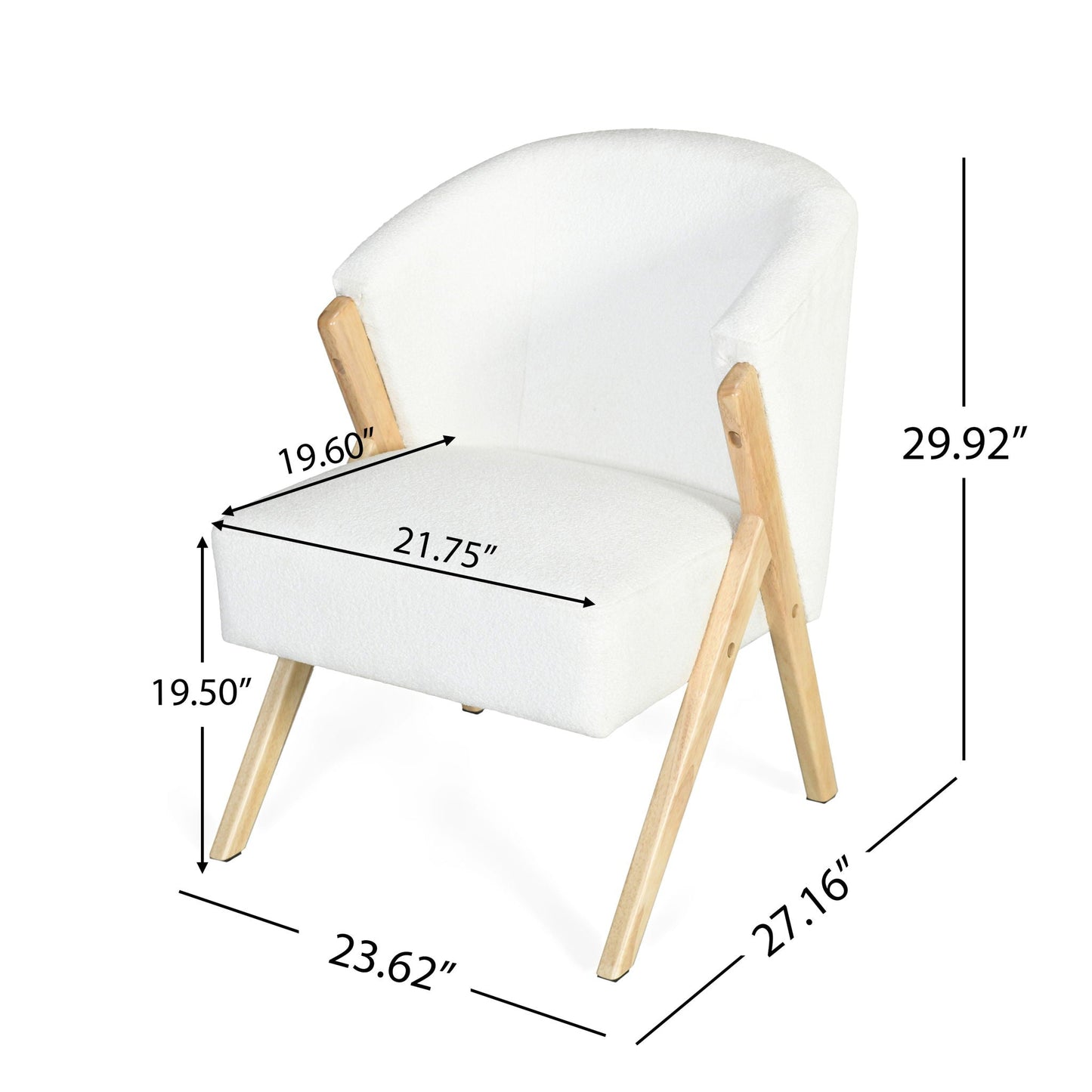 Modern Accent Chair with Polyester Upholstery and Minimalist Lounge Design