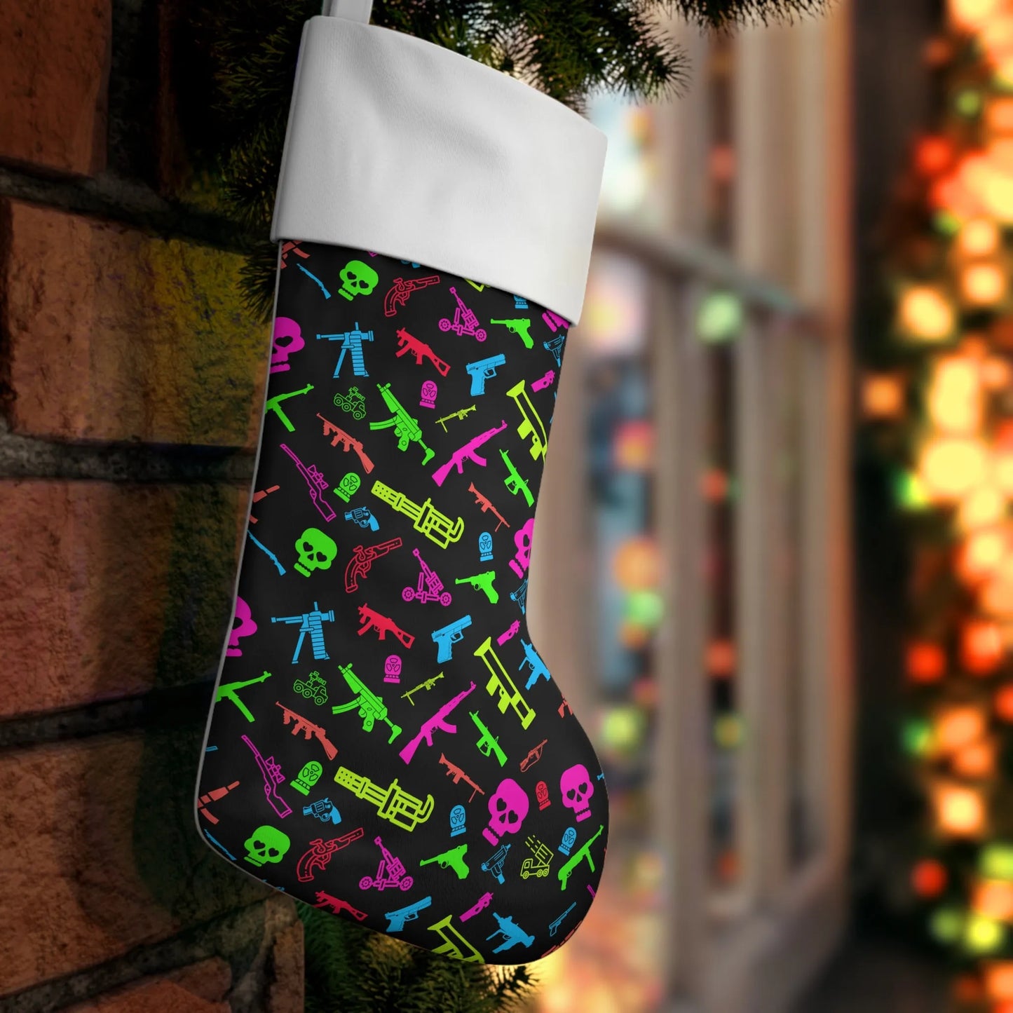 Guns and Skulls Holiday Stocking - 4LibertyShop.com