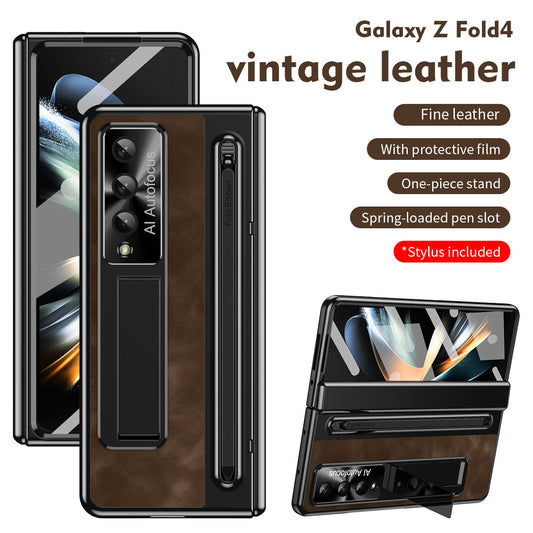Suitable for Samsung zfold 5 phone case FOLD4 folding official pen slot case film integrated all inclusive anti fall protective case