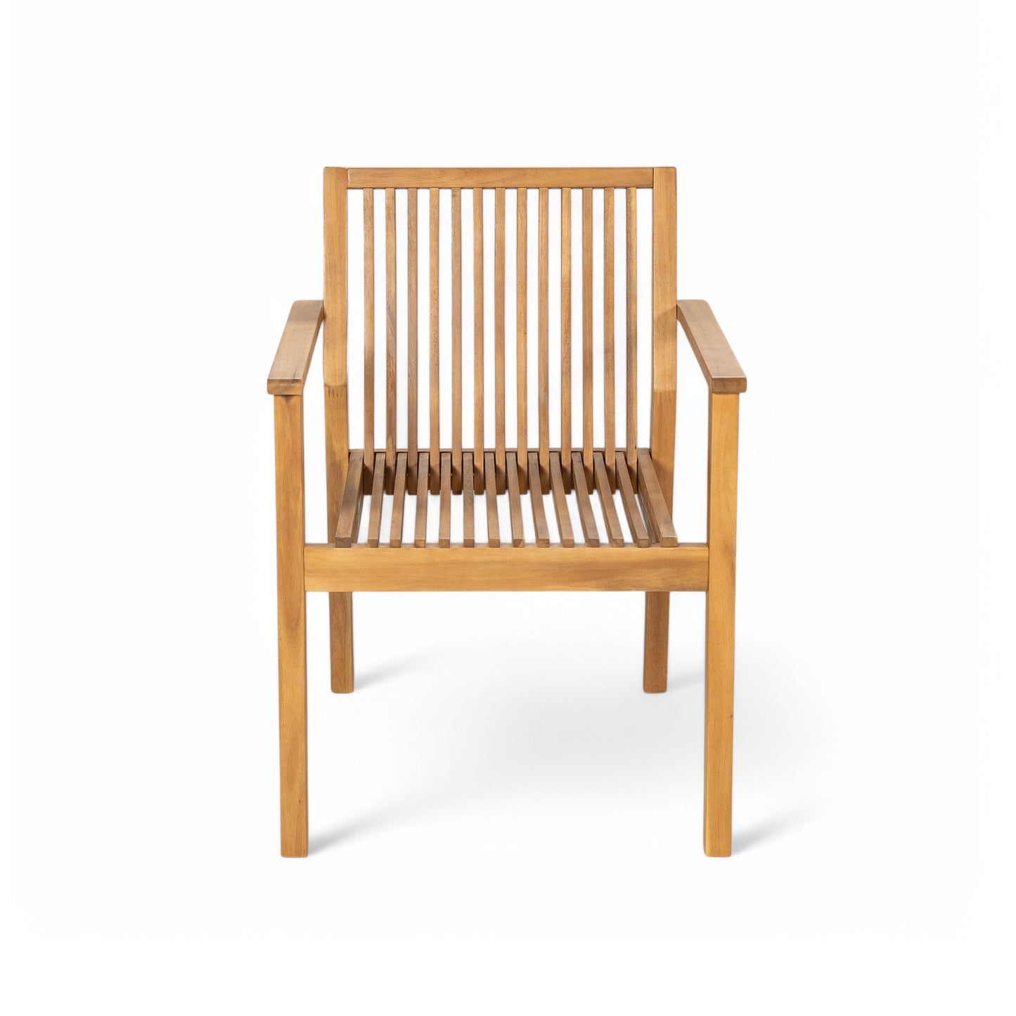 5-Piece Acacia Wood Outdoor Dining Set, Patio Table & Chairs with Removable Cushions