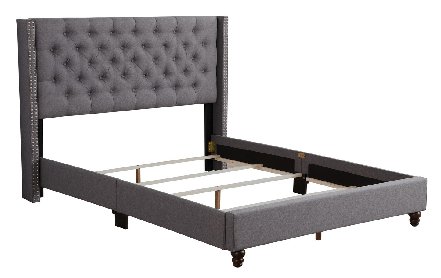 Nailhead Bed Transitional Vibrant