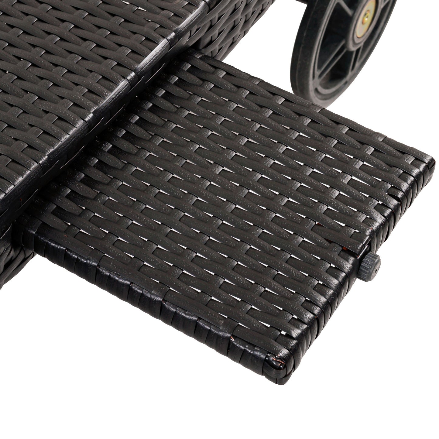 K&K 80'' Patio Wicker Chaise Lounge Chairs Set of 2