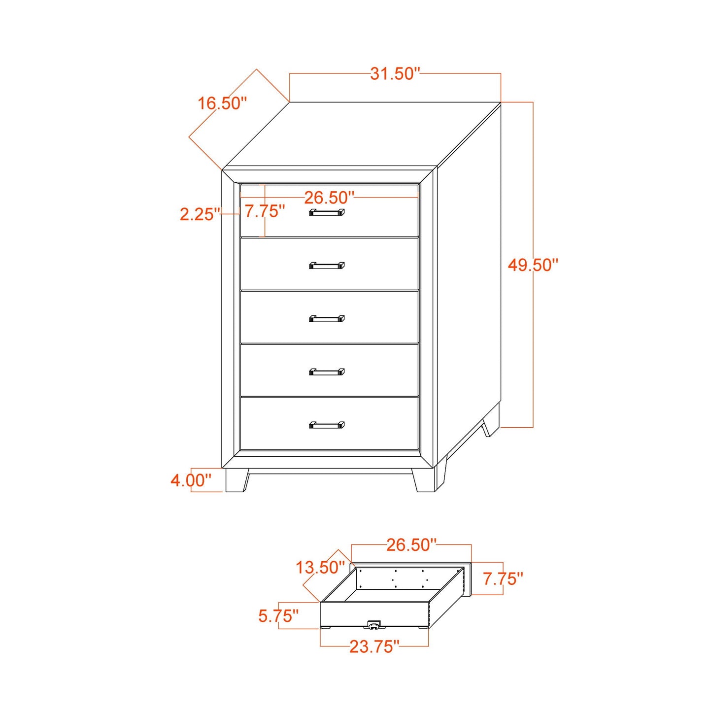 Urban - 5 Piece Set With Bookcase