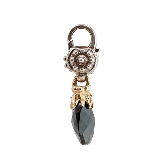 14k Gold Onyx Charm