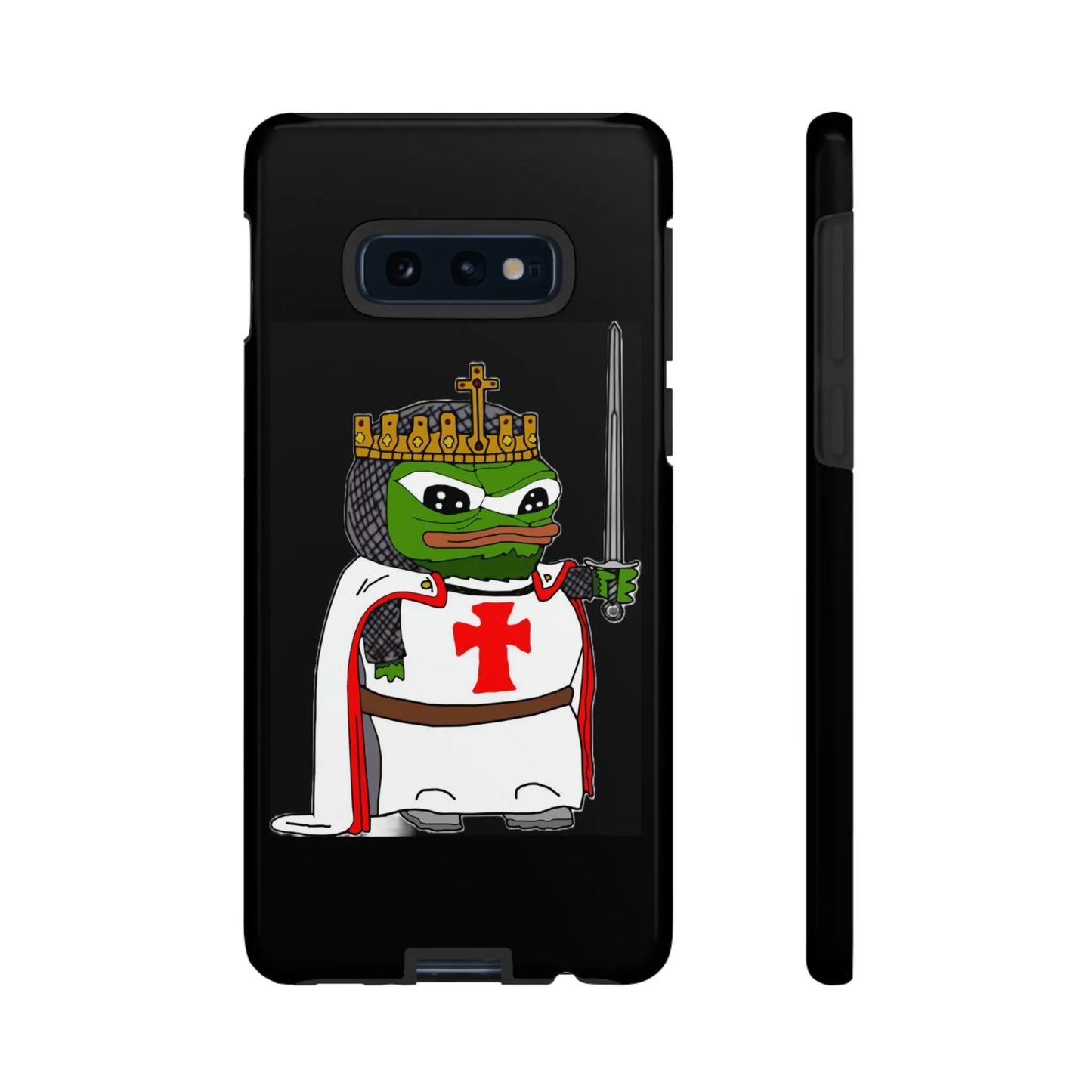 Crusader Pepe Cell Phone Case - Deus Vult Knight Phone Cover - 4LibertyShop.com