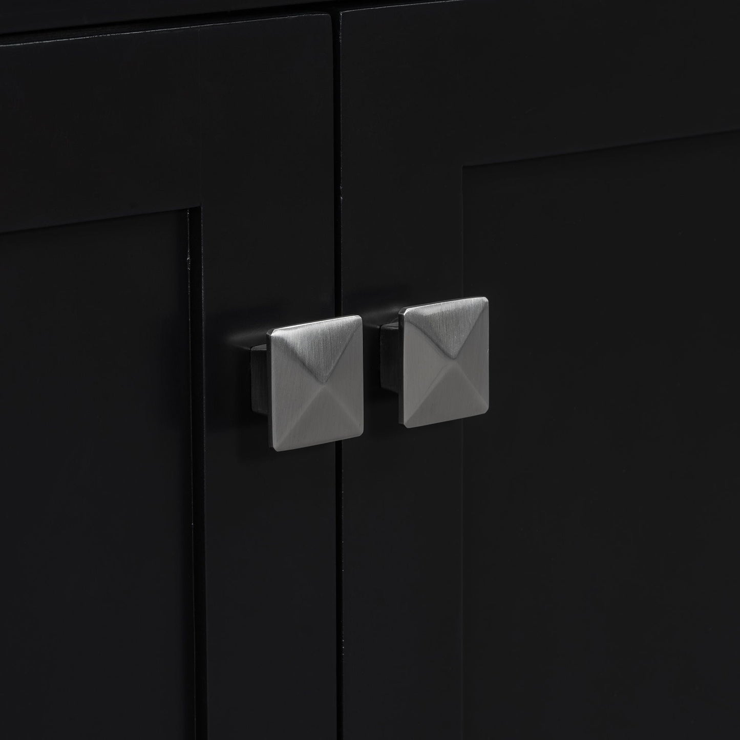 Bathroom Vanity With Ceramic Sink, Modern Single Bathroom Cabinet With 2 Doors And A Shelf, Soft Close Doors