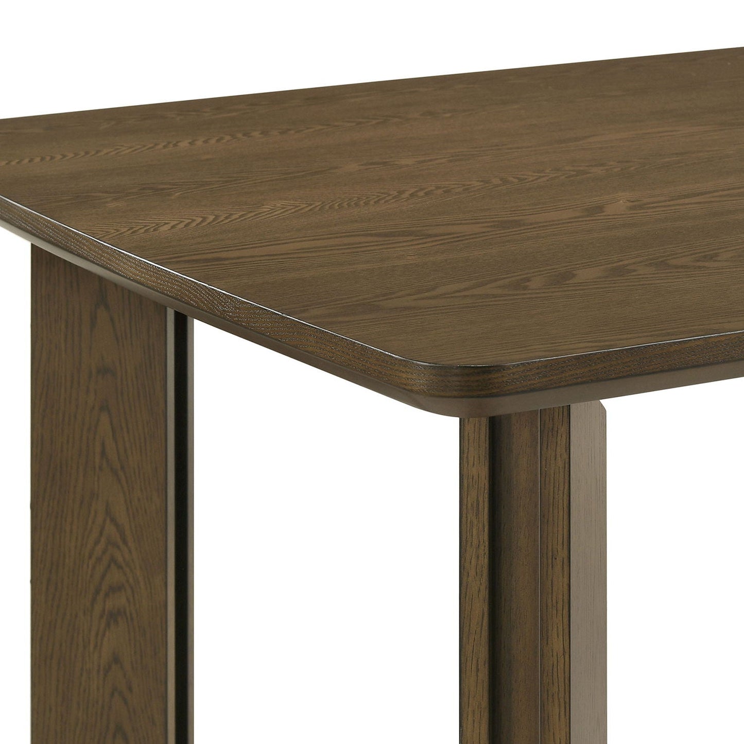 Crispin - 7 Piece Rectangular Dining Table Set With Upholstered Chairs - Brown