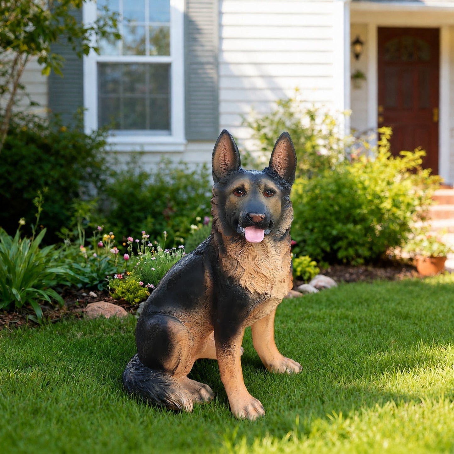 Outdoor Dog Statues German Shepherd Dog Statue for Garden