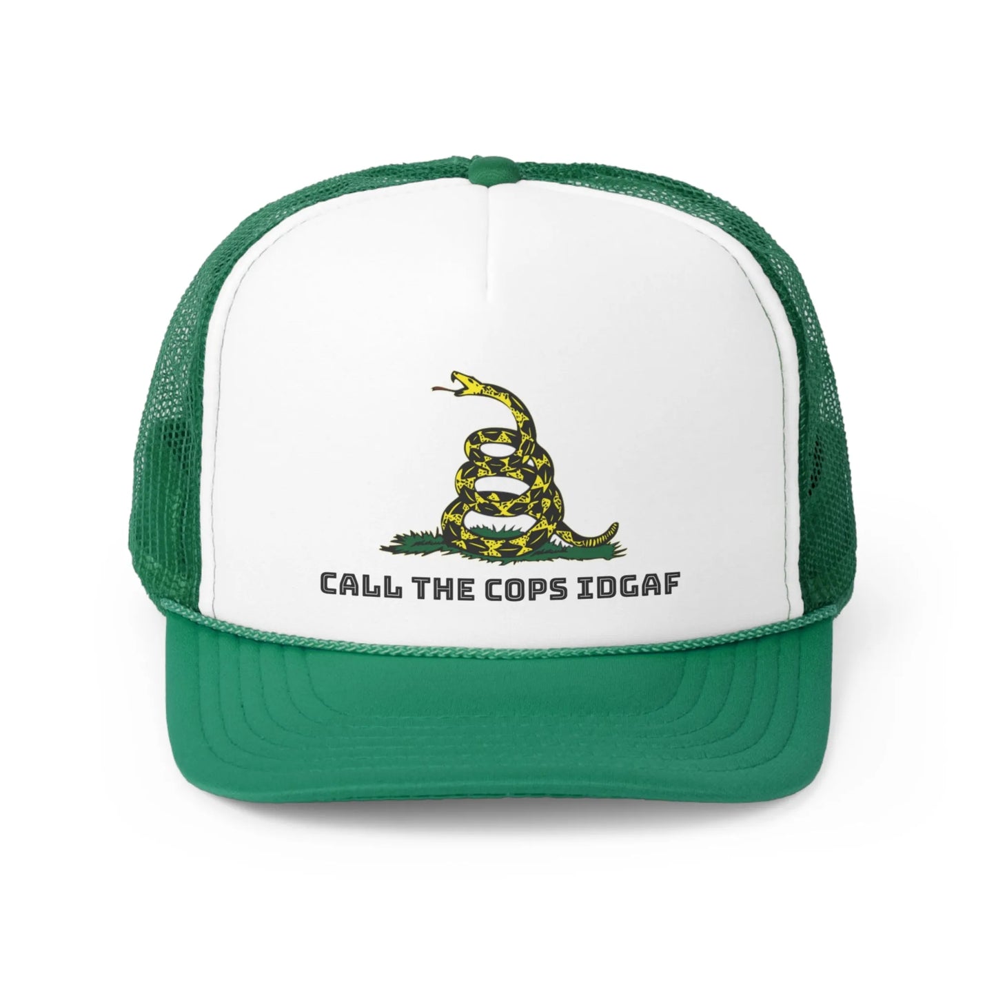 Call Cops IDGAF Gadsen Trucker Caps - 4LibertyShop.com
