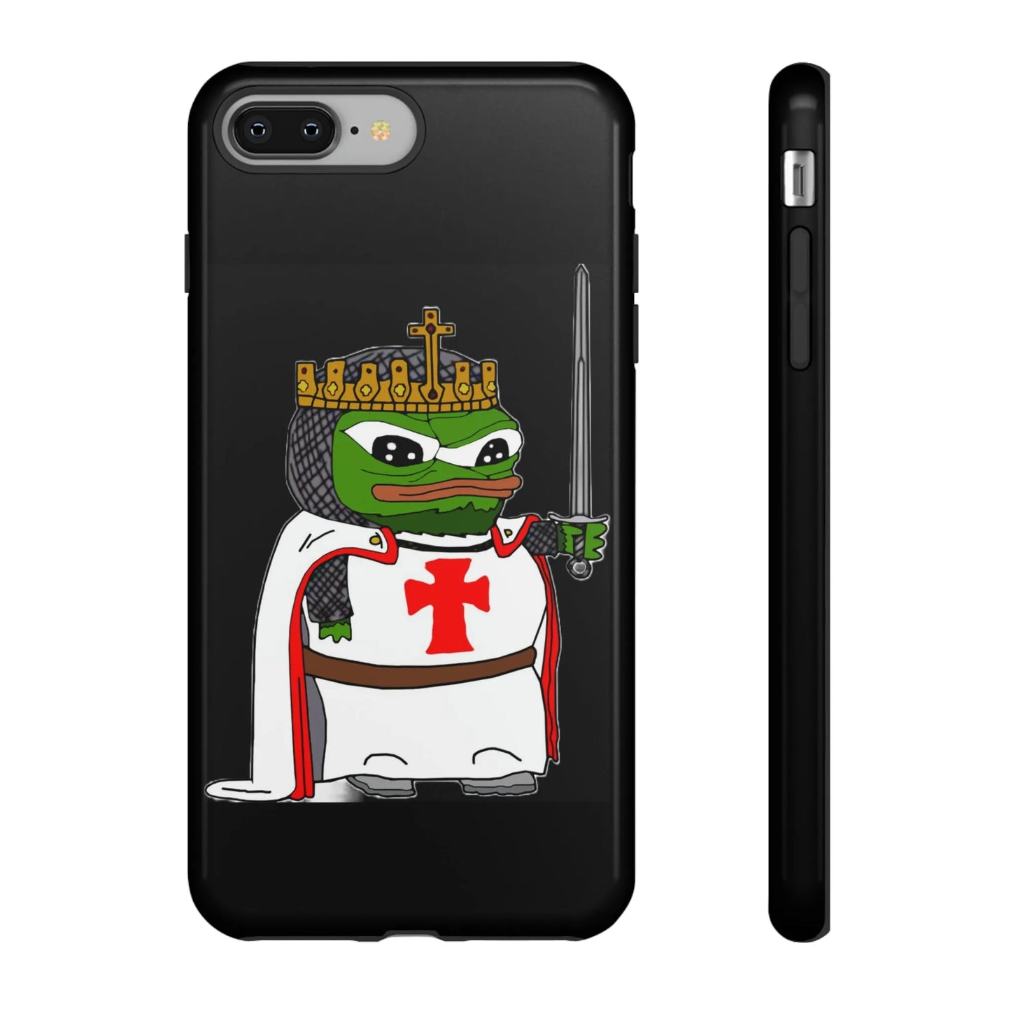 Crusader Pepe Cell Phone Case - Deus Vult Knight Phone Cover - 4LibertyShop.com