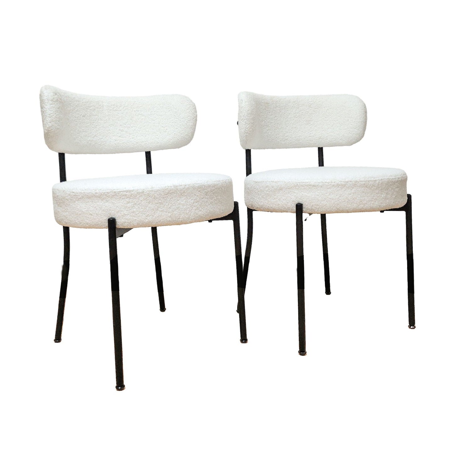 Mid-Century Modern Dining Chair With Curved Backrest