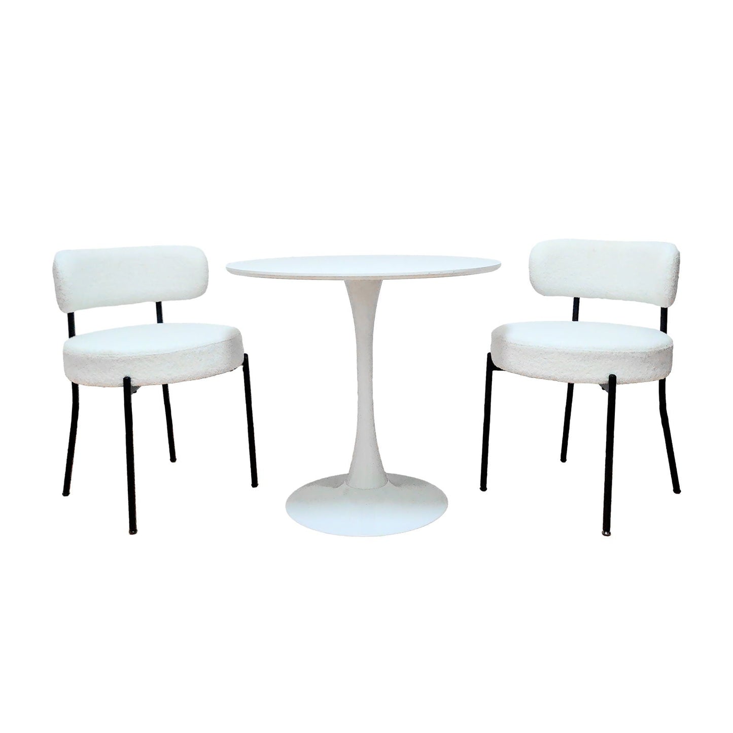 Mid-Century Modern Dining Chair With Curved Backrest