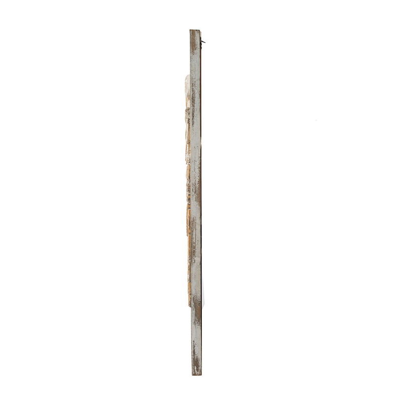 Feather Wing Wall Panels With Distressed, Rectangle Hanging Wall Art (Set of 2) - Multicolor