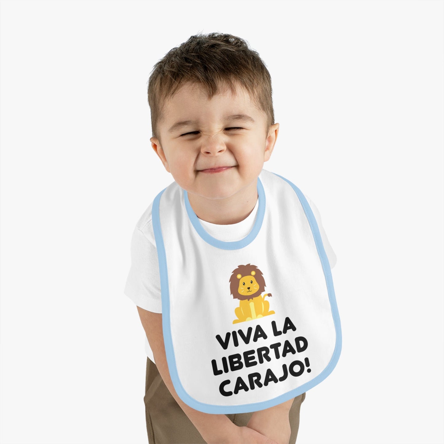Viva La Libertad Carajo Lion Baby Bib - 4LibertyShop.com