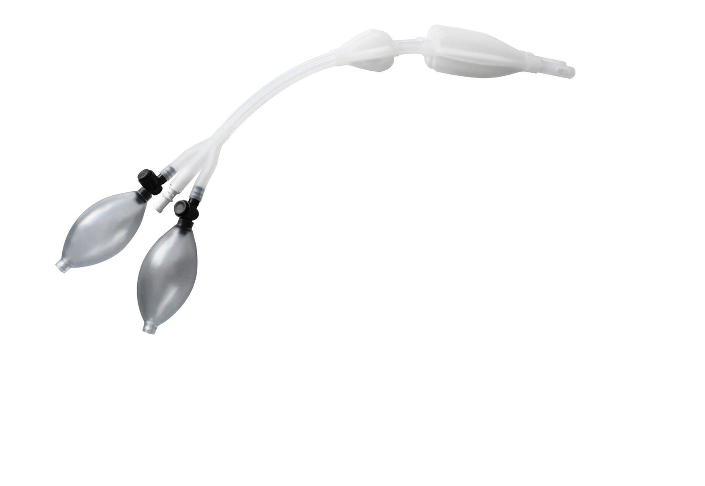 Enema Bulb Silicone Enema Douche Bulb Dual Side Openings Elastic Inflatable Double Bulb Flushing System for Health Care
