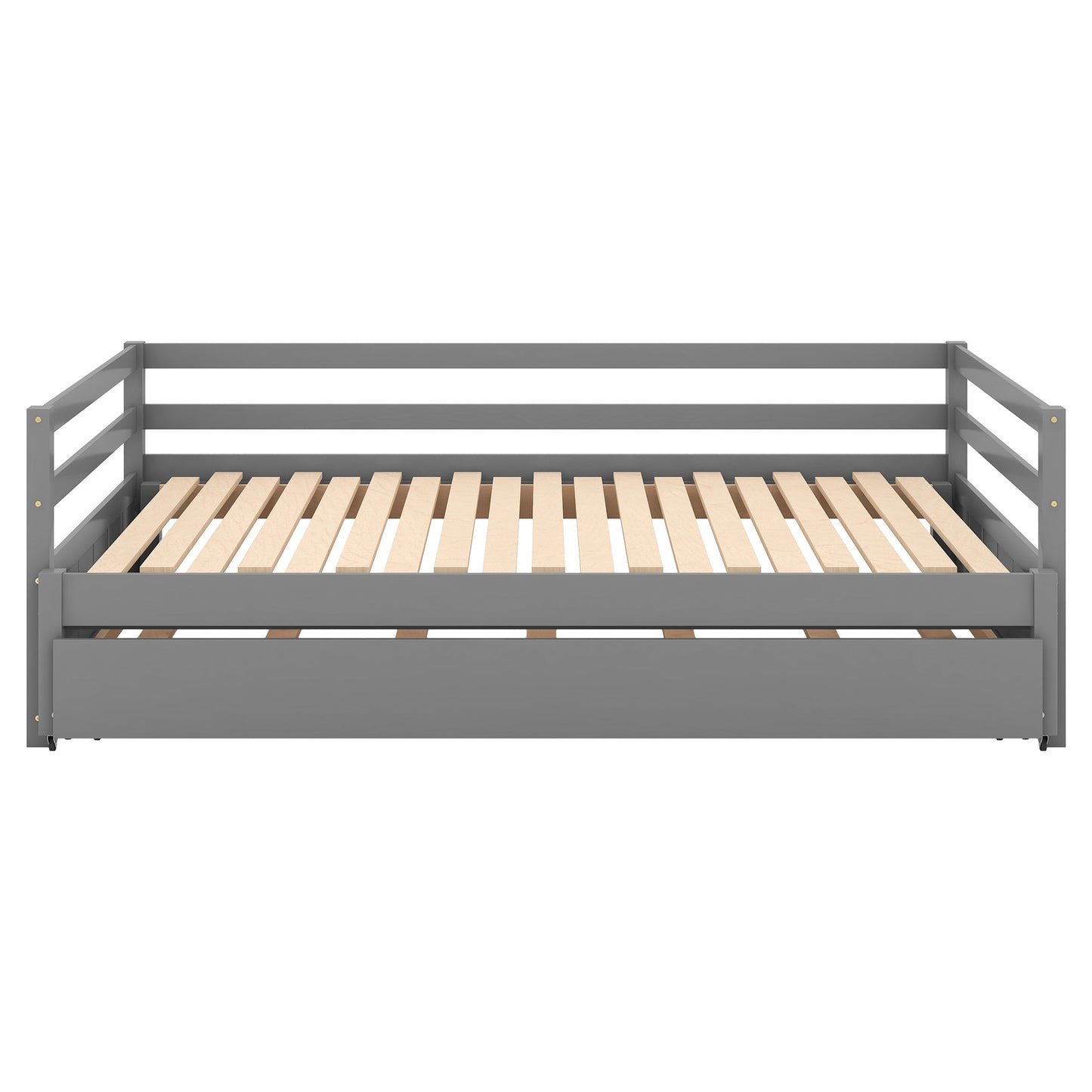 Twin or Double Twin Daybed with Trundle Gray