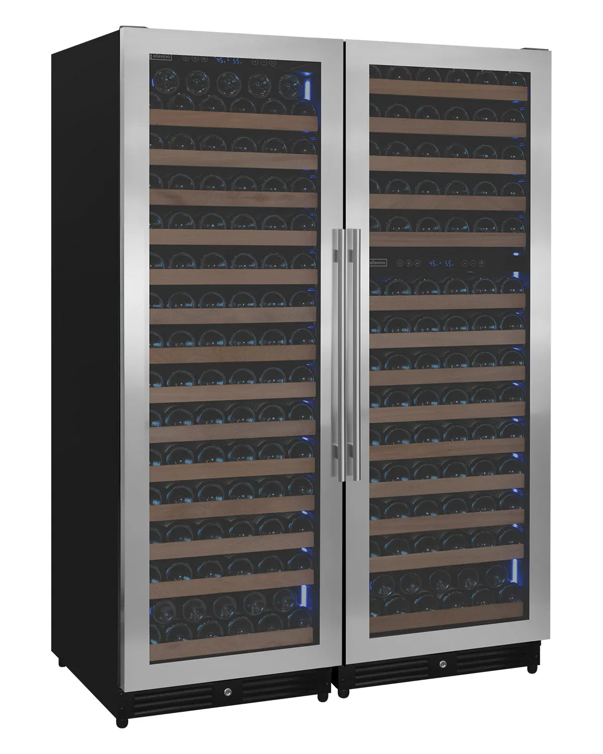 Allavino Reserva Series 308 Bottle 71" Tall Stainless Steel Side-by-Side Wine Refrigerator
