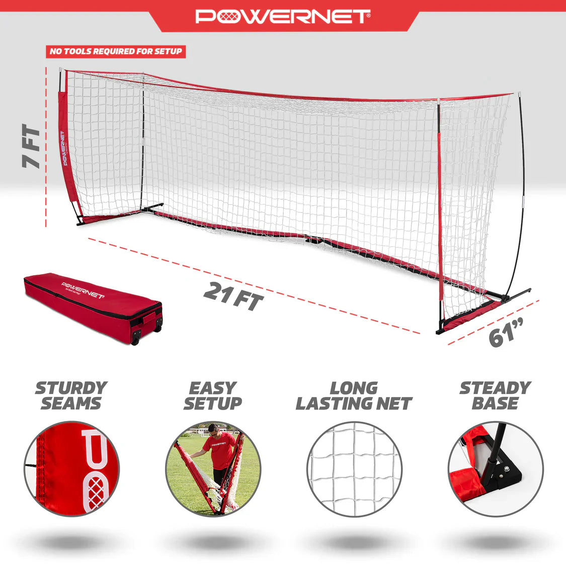 Powernet Portable 21x7 FT Soccer Goal