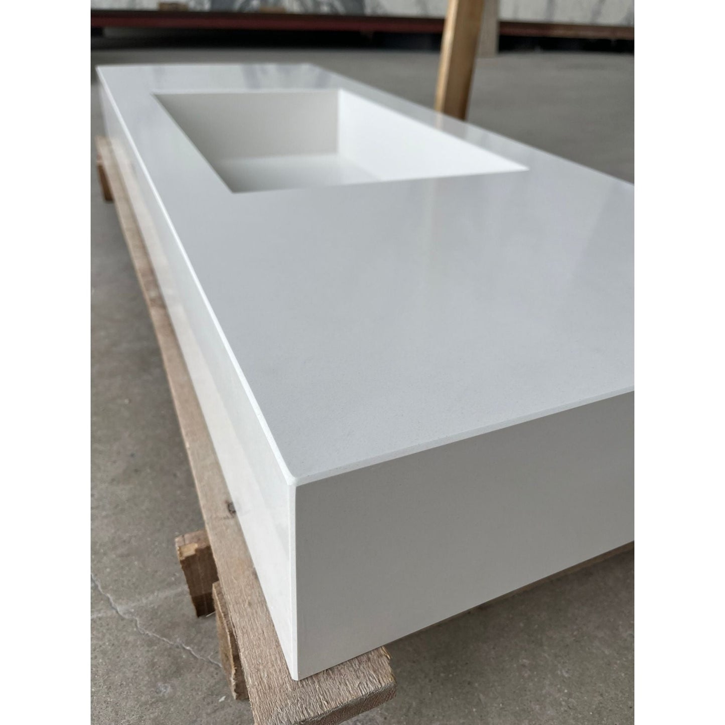 CUSTOM PURE WHITE QUARTZ SINK (QU-056)