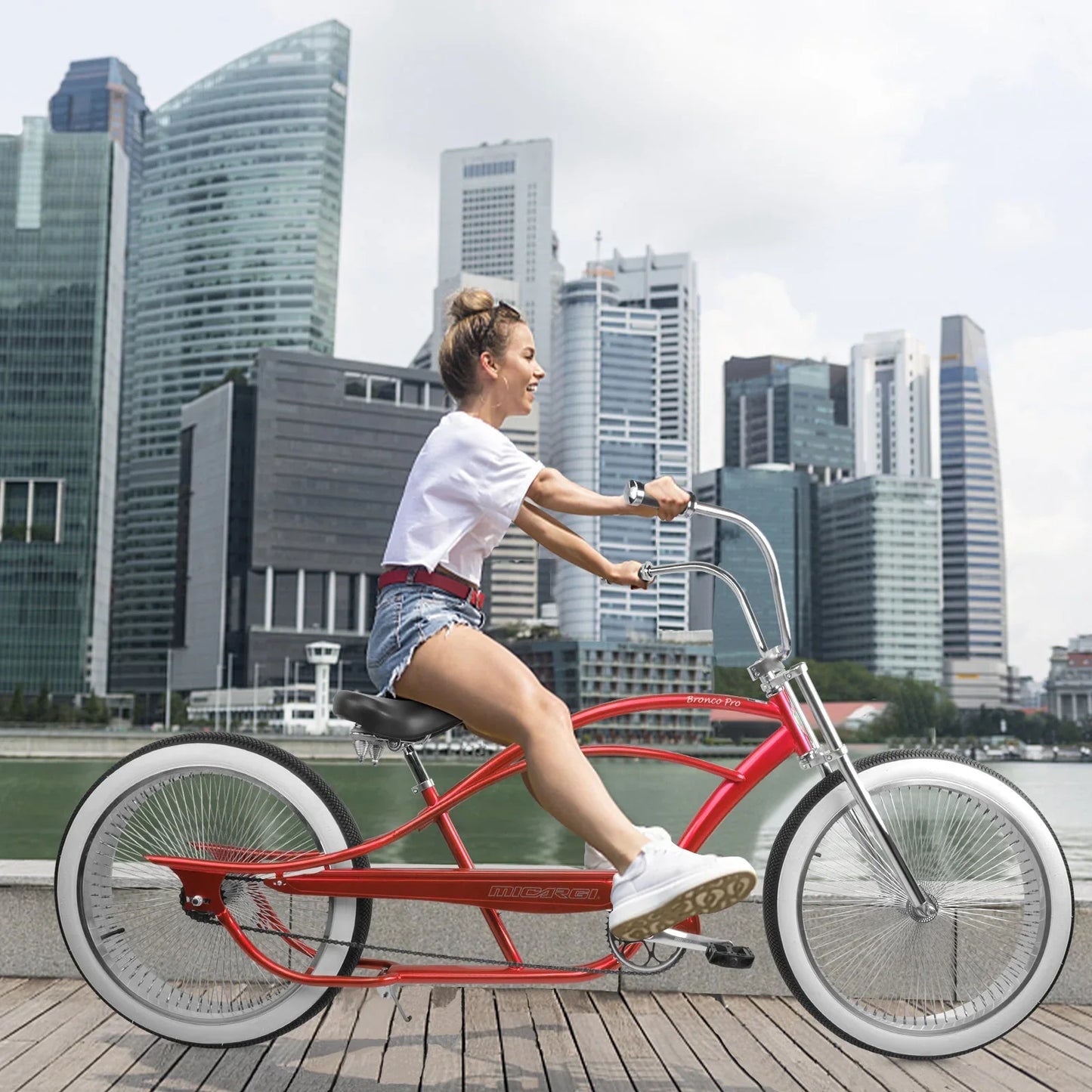 Micargi Bronco Pro 26” Stretch Cruiser Bike