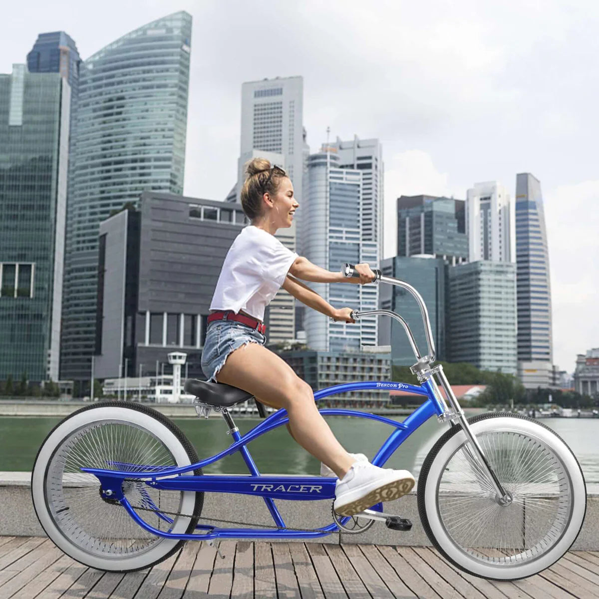 Tracer Beacon Pro 140H Single Speed Stretch Cruiser Bike